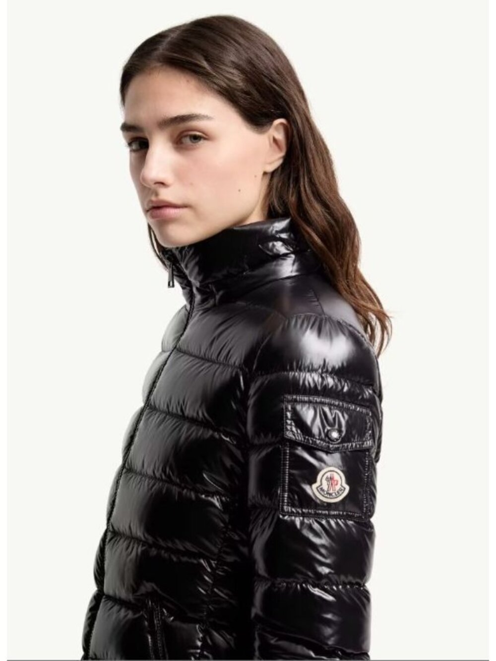 Moncler Women's Black Nylon Down Short Jacket Authentic Tag Size 1 Small 2978 - Picture 7 of 16